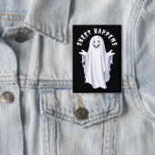 Funny Happy Ghost Button (Insitu)