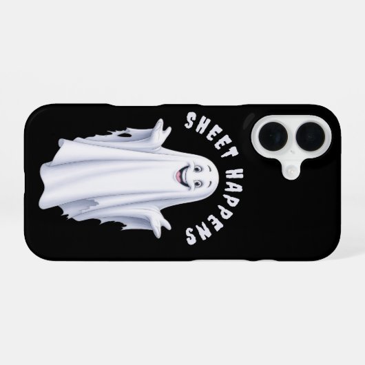 Funny Happy Ghost Phone Case iPhone 16 Hülle (Rückseite (Horizontal))