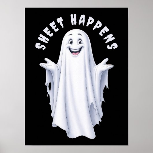 Funny Happy Ghost Poster (Vorne)