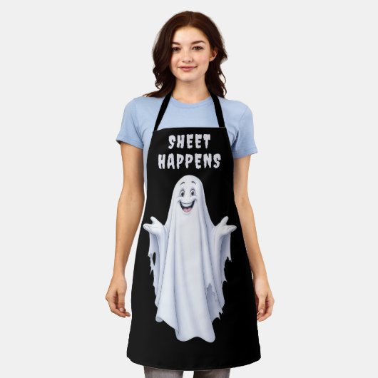Funny Happy Ghost Schürze (Getragen)