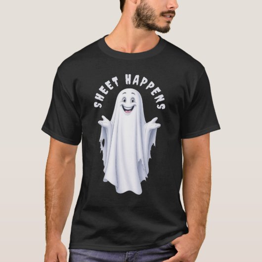 Funny Happy Ghost T-Shirt (Vorderseite)