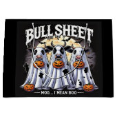Funny Happy Halloween Bull Sheet Ghost Custom Große Geschenktüte (Vorderseite)