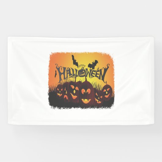 Funny Happy Halloween Design Banner (Horizontal)