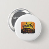 Funny Happy Halloween Design Button (Vorne & Hinten)