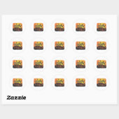 Funny Happy Halloween Design Runder Aufkleber (Blatt)