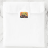 Funny Happy Halloween Design Runder Aufkleber (Tasche)