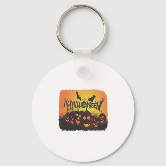 Funny Happy Halloween Design Schlüsselanhänger (Vorderseite)