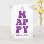Funny Happy Halloween Grußbotschaft Karte (Gelbe Blume)