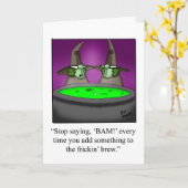 Funny Happy Halloween Grußkarte Karte (Gelbe Blume)