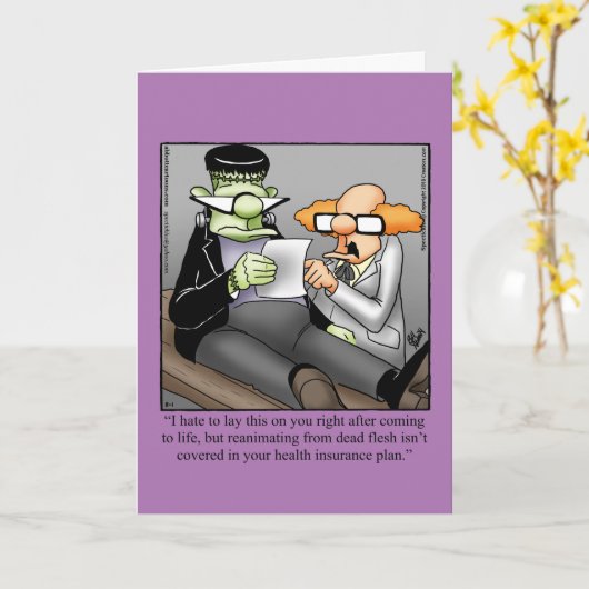 Funny Happy Halloween Grußkarte Karte (Gelbe Blume)