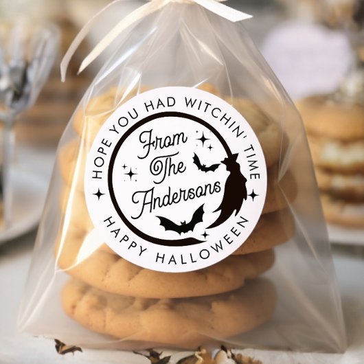 Funny Happy Halloween Hexenmänner Danke Party Runder Aufkleber