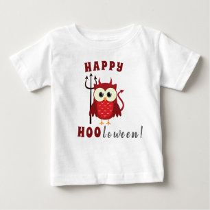 Funny Happy Halloween Owl Devil Trick oder Treat Baby T-shirt