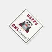 Funny Happy Halloween Owl Vampire Trick oder Treat Serviette (Ecke)