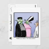 Funny Happy Halloween Postcard für ihn Postkarte (Vorne/Hinten)