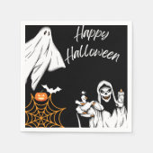 Funny Happy Halloween Serviette (Vorderseite)