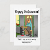 Funny Happy Halloween Spaß Grußkarte (Vorne/Hinten)