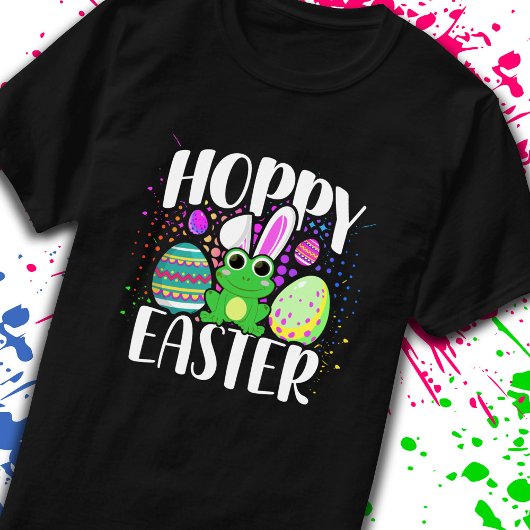 Funny Happy Hoppy Ostereier Niedlich Frosch Bunny T-Shirt