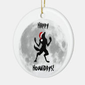 Funny Happy Howlidays Dogman Werewolf Ornament (Links)