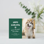 Funny Happy Howlidays Pet Hund Foto Weihnachten (Stehend Vorderseite)
