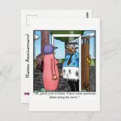 Funny Happy Jubiläum Spaß Postcard Postkarte (Vorne/Hinten)