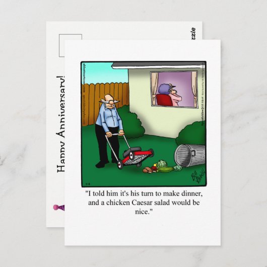 Funny Happy Jubiläum Spaß Postcard Postkarte (Vorne/Hinten)