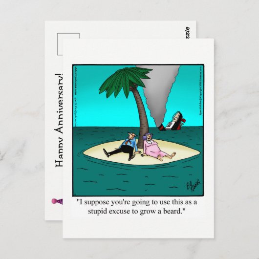 Funny Happy Jubiläum Spaß Postcard Postkarte (Vorne/Hinten)