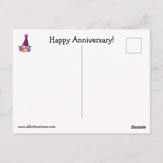 Funny Happy Jubiläum Spaß Postcard Postkarte (Rückseite)