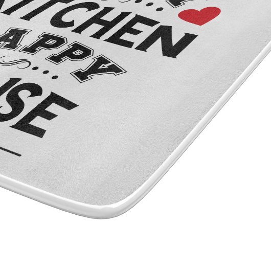 Funny Happy Kitchen Happy House Schneidebrett (Ecke)