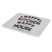 Funny Happy Kitchen Happy House Schneidebrett (Ecke)