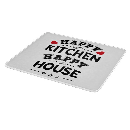 Funny Happy Kitchen Happy House Schneidebrett (Ecke)