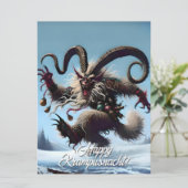 Funny Happy Krampusnacht Feiertagskarte (Stehend Vorderseite)
