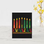 Funny Happy Kwanzaa Kinara Principles Candles Pan Karte (Gelbe Blume)