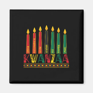 Funny Happy Kwanzaa Kinara Principles Candles Pan Magnet