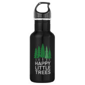 Funny Happy Little Trees Gifts Camping Edelstahlflasche (Vorderseite)