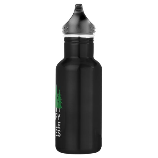 Funny Happy Little Trees Gifts Camping Edelstahlflasche (Rechts)