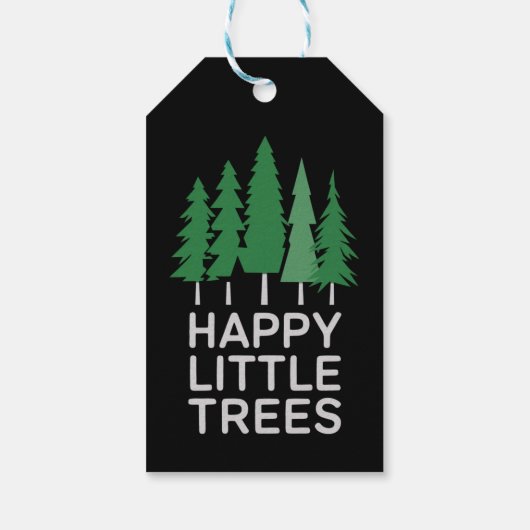 Funny Happy Little Trees Gifts Camping Geschenkanhänger (Rückseite)