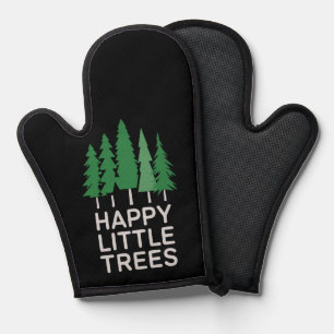 Funny Happy Little Trees Gifts Camping Ofenhandschuh