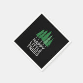 Funny Happy Little Trees Gifts Camping Serviette (Ecke)
