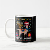 Funny Happy Llamakah Llama With Menorah Kaffeetasse (Links)
