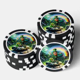 Funny Happy Lprechaun Pokerchips