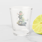 Funny Happy Lprechaun Schnapsglas (Rückseite)