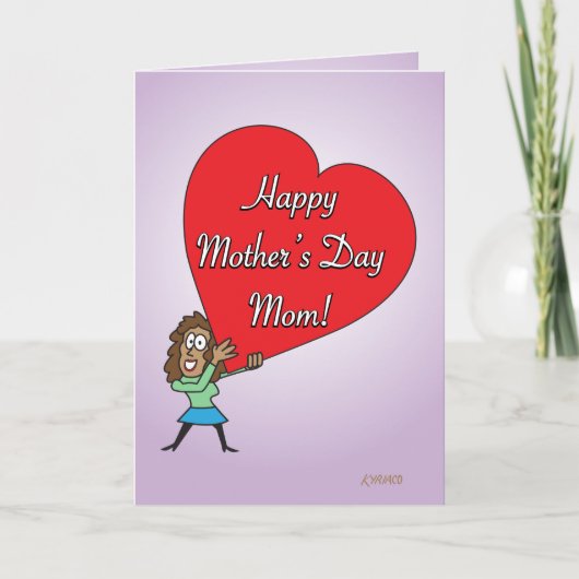 Funny Happy Mother's Day Card von Tochter 1 Karte (Vorderseite)
