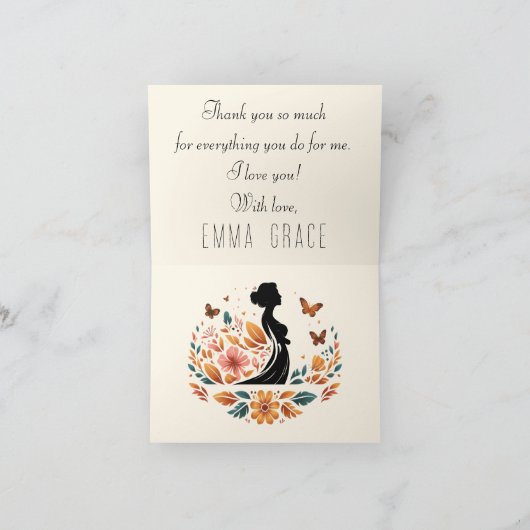 Funny Happy Mütter Day Card Holiday Sarcastic Dankeskarte (Innenseite)