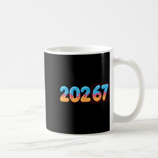 Funny Happy New Year 2026 20267 Ice Cream Drip 67 Kaffeetasse (Rechts)