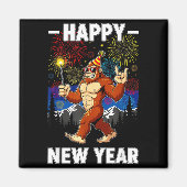 Funny Happy New Year 2026 Bigfoot Lovers New Years Magnet (Vorne)