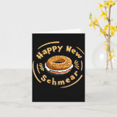 Funny Happy New Year Bagel &amp; Schmear Jewish Br Karte (Gelbe Blume)