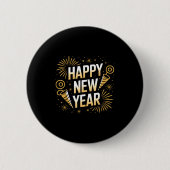Funny Happy New Year Couple Matching Button (Vorderseite)
