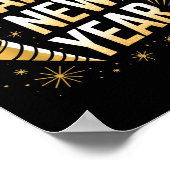 Funny Happy New Year Couple Matching Poster (Ecke)