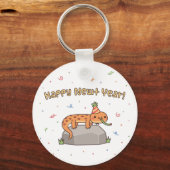Funny Happy Newt Year, New Year Doodle Schlüsselanhänger (Vorderseite)