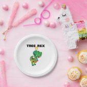FUNNY HAPPY NIEDLICH TREE REX DEKORIERT DINOSAUR A PAPPTELLER (Party)